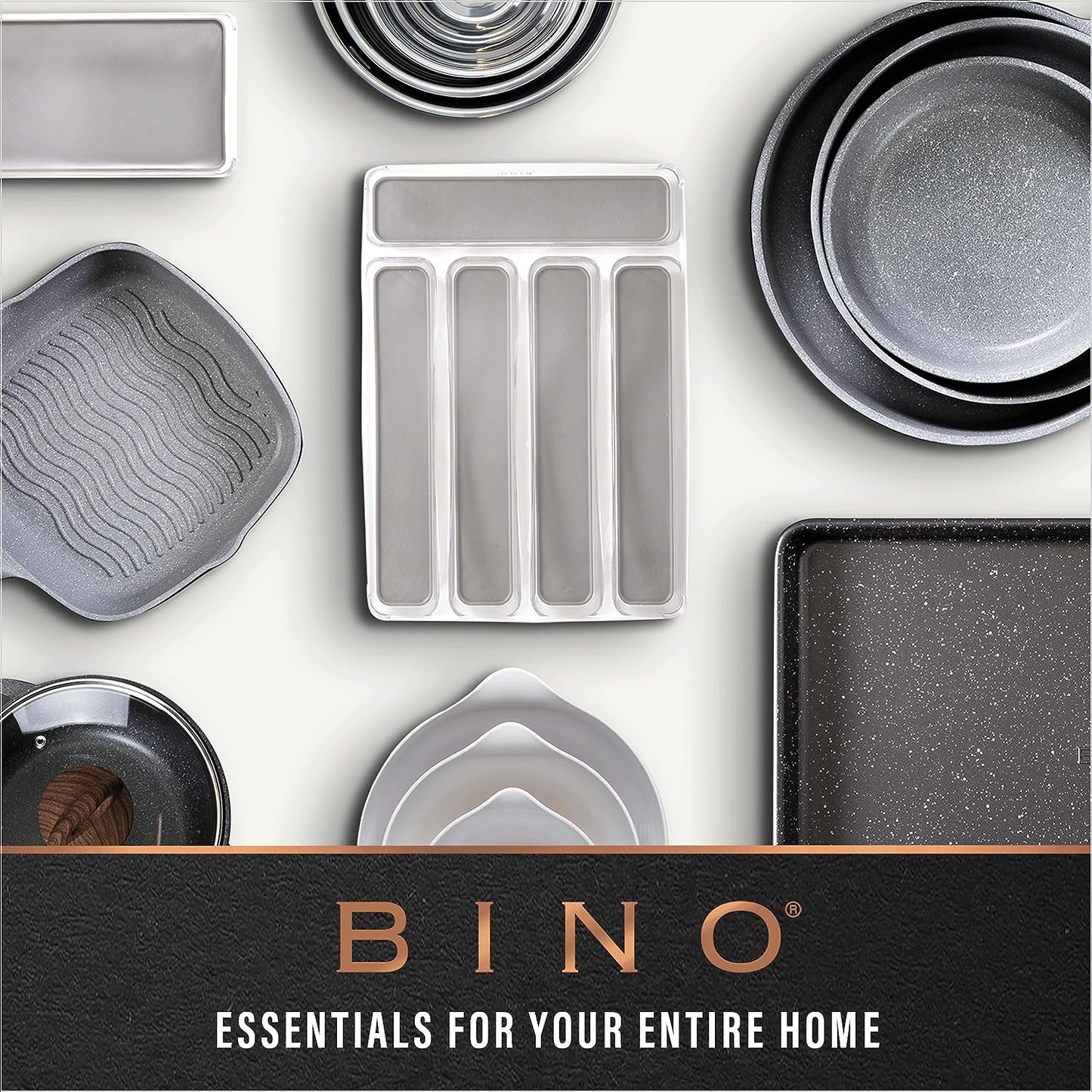 Plastic Storage Bins - Small and Shallow | The Handler Collection | Multipurpose Organizer Bins for Kitchen and Pantry | Clear Containers for Home Organization | Freezer Storage Solutions