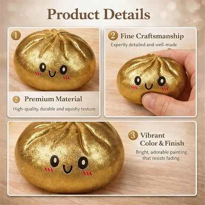 Glitter Dumpling Squishy Toy Blind Box Series with Steamer - Anxiety Relief and Surprise Unboxing Gift Option