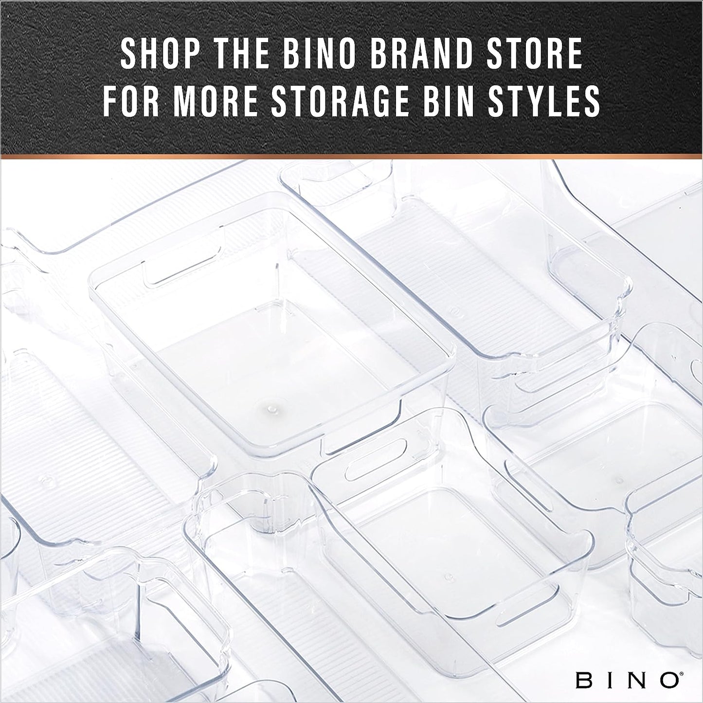 Plastic Storage Bins - Small and Shallow | The Handler Collection | Multipurpose Organizer Bins for Kitchen and Pantry | Clear Containers for Home Organization | Freezer Storage Solutions