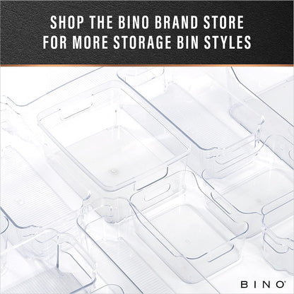 Plastic Storage Bins - Small and Shallow | The Handler Collection | Multipurpose Organizer Bins for Kitchen and Pantry | Clear Containers for Home Organization | Freezer Storage Solutions