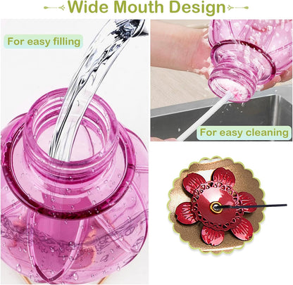 Glass Hummingbird Feeder with Netted Texture, 20 Ounce Capacity, Lavender Color, Ideal Outdoor Gift for Parents and Friends