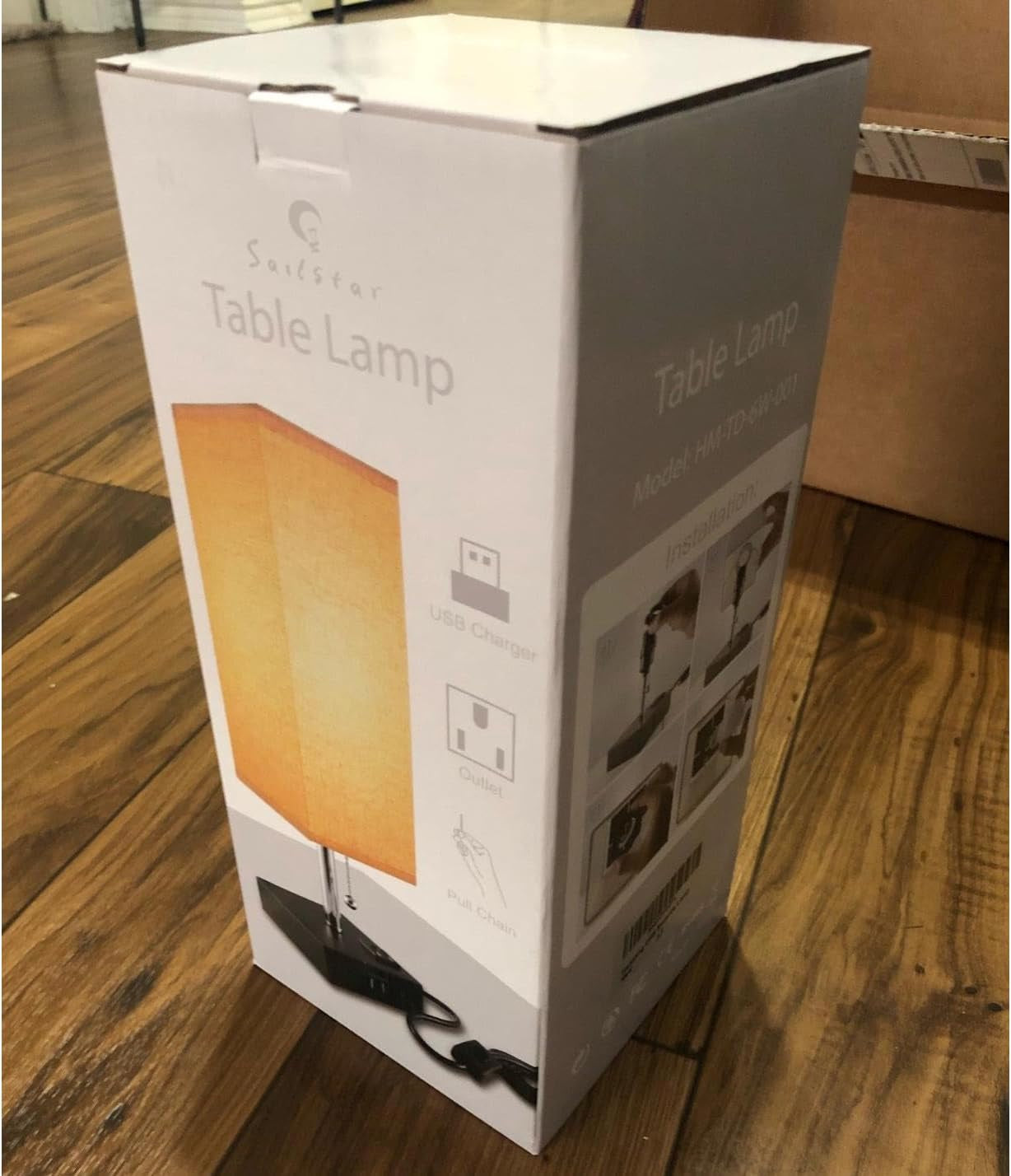 Modern Table Lamp with USB Charging Ports and AC Outlet, Includes Daylight 5000K LED Bulb, Ideal for Bedroom Nightstand and Living Room