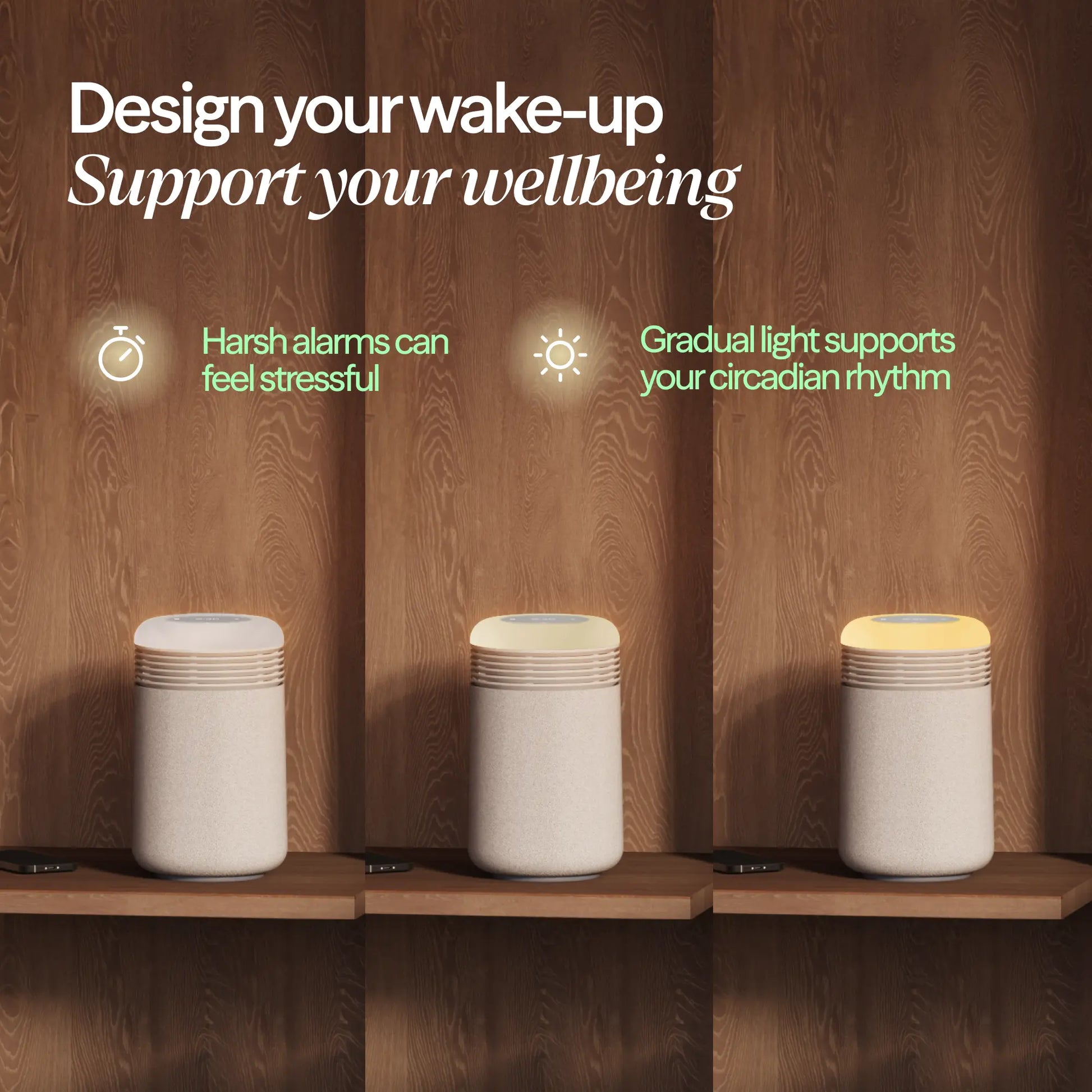 Mini Restful™ Sunrise Clock Air Purifier - Coastal Beige