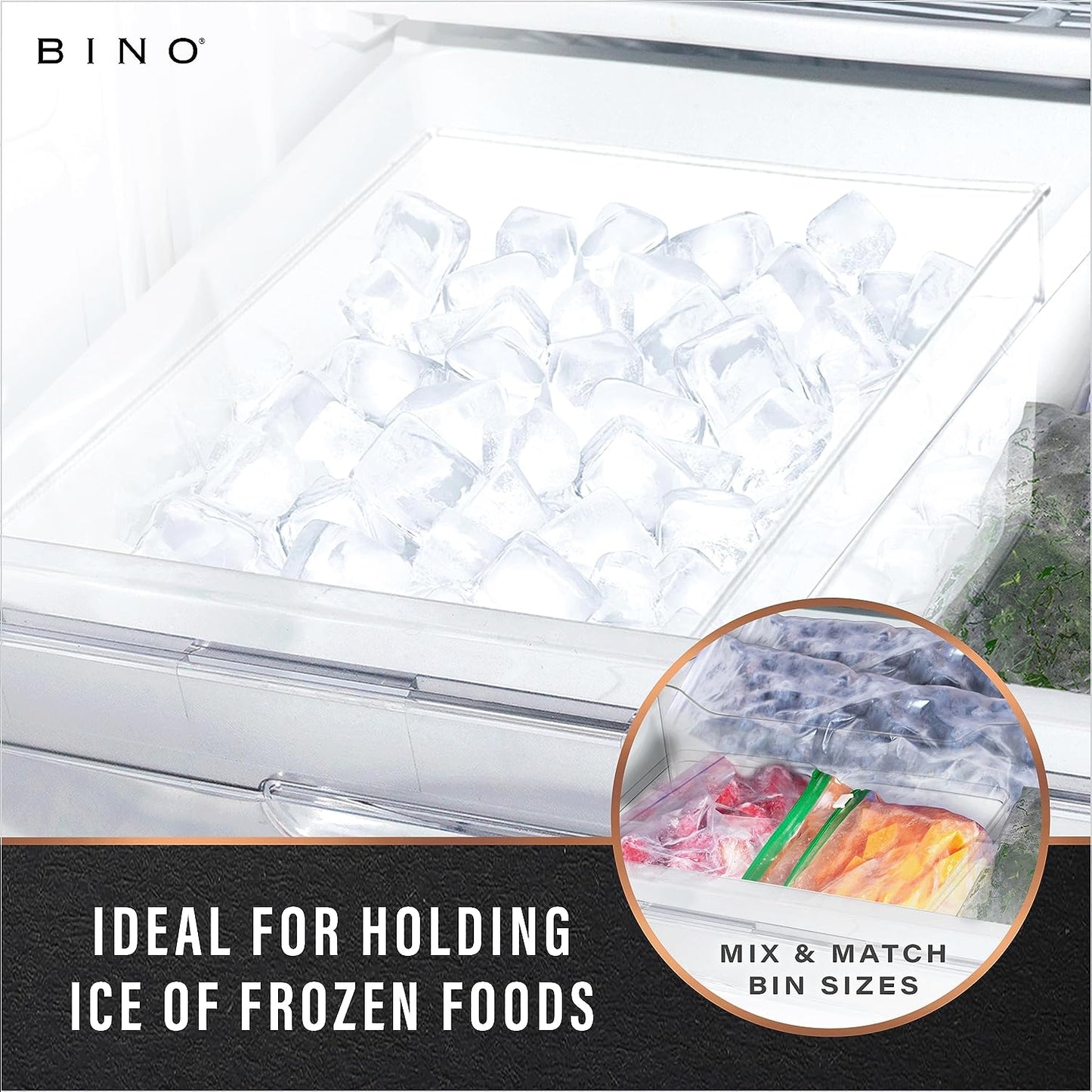 Plastic Storage Bins - Small and Shallow | The Handler Collection | Multipurpose Organizer Bins for Kitchen and Pantry | Clear Containers for Home Organization | Freezer Storage Solutions