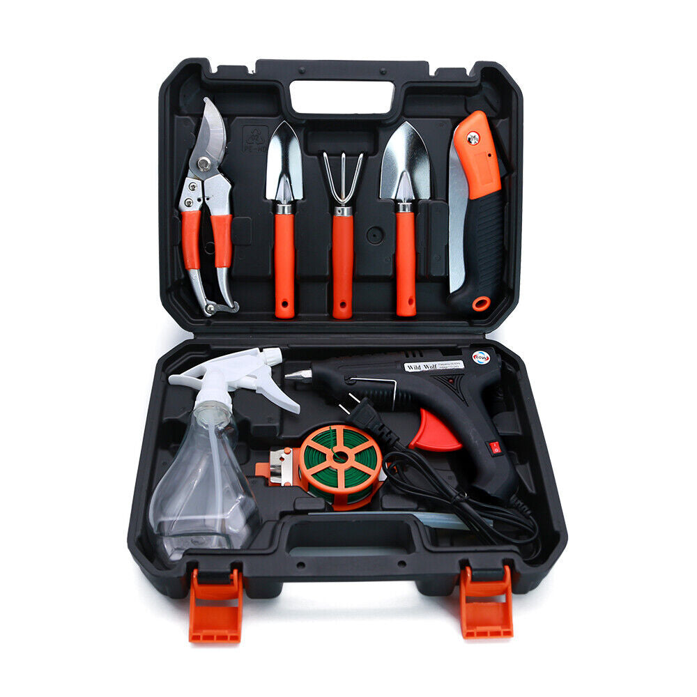 9-Piece Stainless Steel Gardening Tool Set Gift Kit