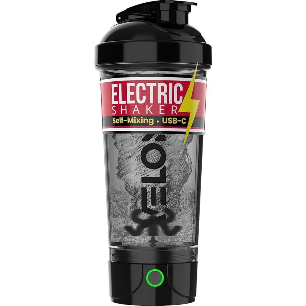 VELOMIX 24oz Electric Protein Shake Mixer Bottle - USB-C Rechargeable, Leak-Proof Design, 80 Mixes per Charge, One-Touch Operation, Easy to Clean, Durable BPA-Free PP/PE Plastic for Gym Use